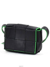 Cassette Mini Shoulder Bag Black Green - BOTTEGA VENETA - BALAAN 3