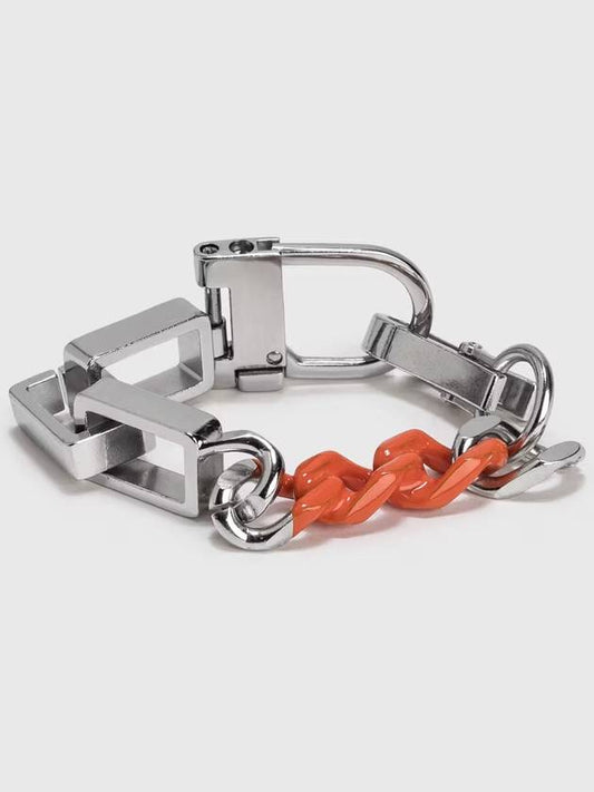 Silver & Orange Dip Dye Multichain Bracelet - HERON PRESTON - BALAAN 2