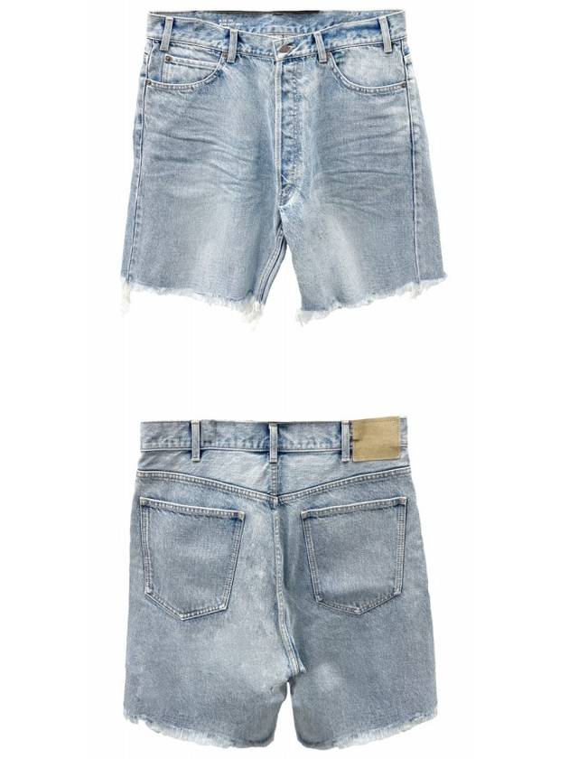 Wesley Horizon Wash Denim Shorts Light Blue - CELINE - BALAAN 5