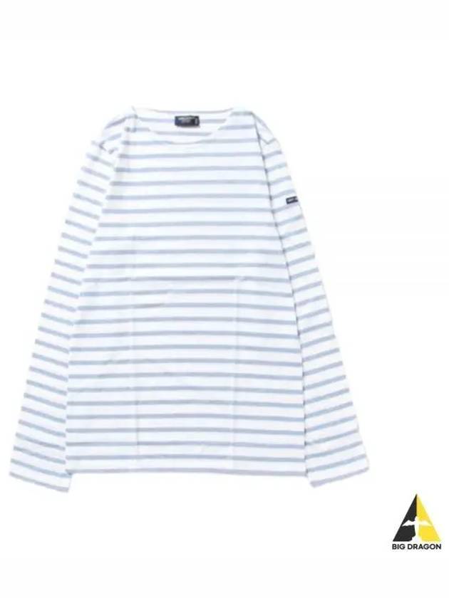 Minquiers Modern Stripe Long Sleeve T-Shirt Neige CL - SAINT JAMES - BALAAN 2