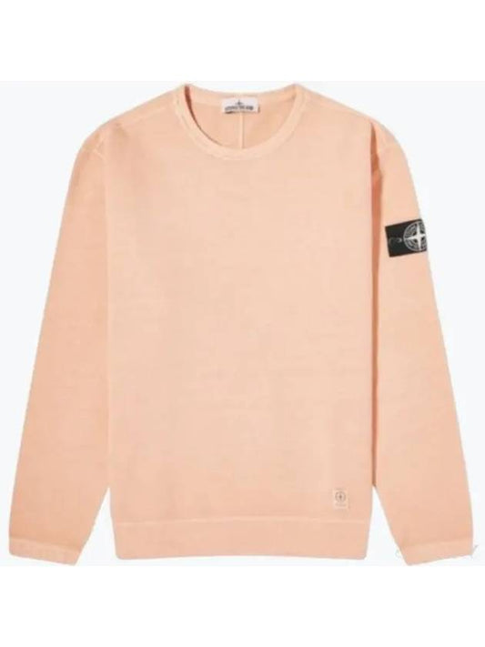 70% Recycled Cotton Fleece Tinto Terra Sweatshirt Pink - STONE ISLAND - BALAAN 2