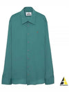 Men's Ghost Embroidered Logo Long Sleeve Shirt Green - VIVIENNE WESTWOOD - BALAAN 2