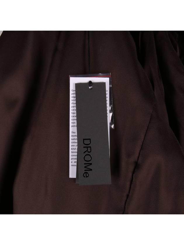 DPD3085 Chocolate Leather Hooded Jacket - DROME - BALAAN 8