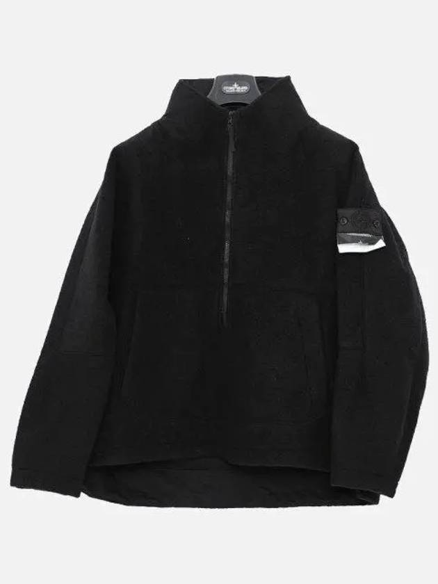 Logo Patch Pocket Anorak Black - STONE ISLAND - BALAAN 2