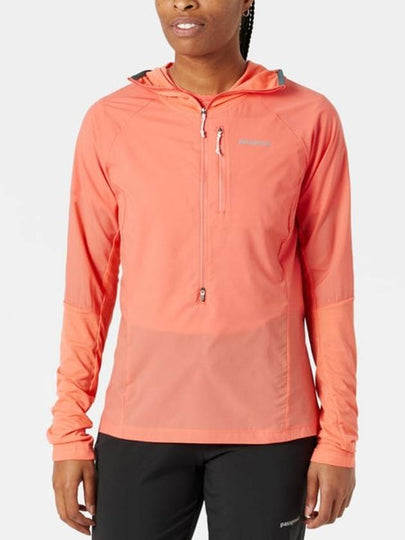 Women's Airshed Pro Pullover Half Zip Hooded Jacket Coho Coral - PATAGONIA - BALAAN 2