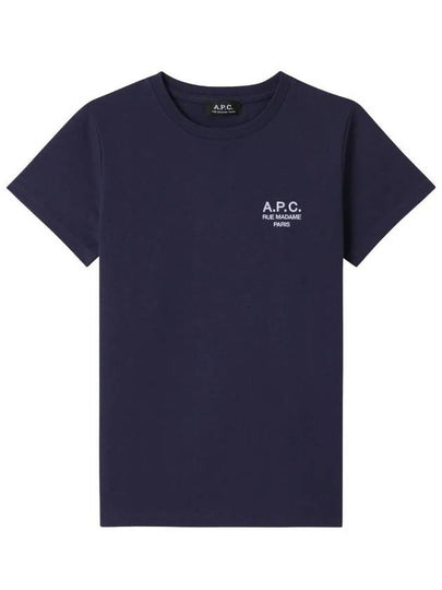 Denise Embroidered Short Sleeve T-shirt Navy - A.P.C. - BALAAN 2