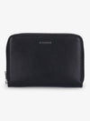 Logo Zip Around Half Wallet Black - JIL SANDER - BALAAN 2