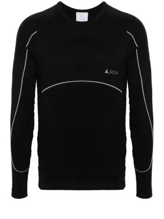 24 Seamless Longsleeve RBMW0100FA72 BLK0001 long sleeve t shirt - ROA - BALAAN 1