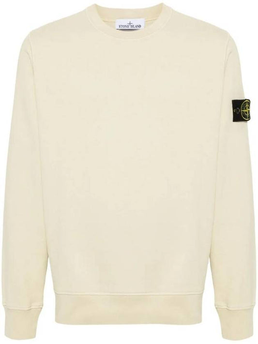 Wappen Patch Garment Dyed Sweatshirt Yellow - STONE ISLAND - BALAAN 1