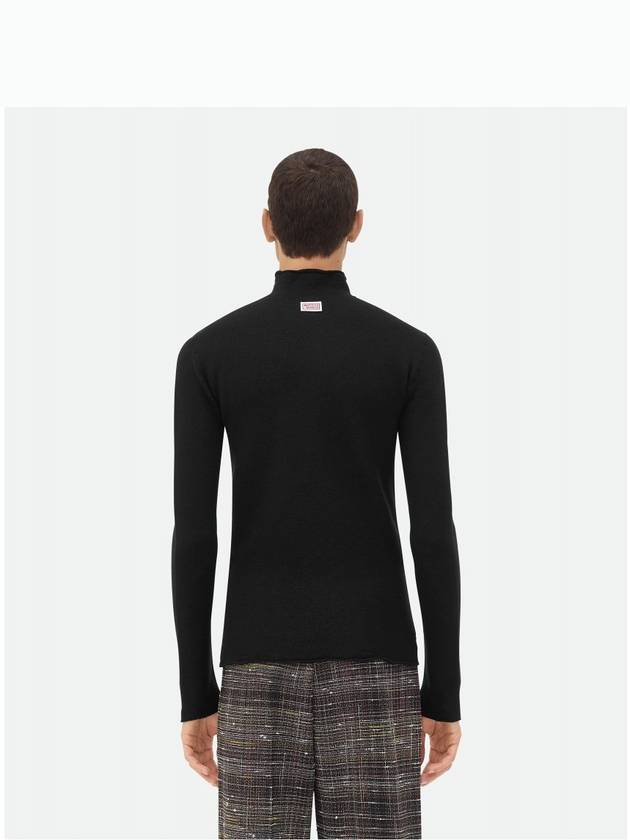 SN Bottega Veneta Black high neck wool fleece pullover sweater 798239 V4JU0 1000 - BOTTEGA VENETA - BALAAN 9