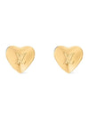 LV Heart Earrings Gold - LOUIS VUITTON - BALAAN 1