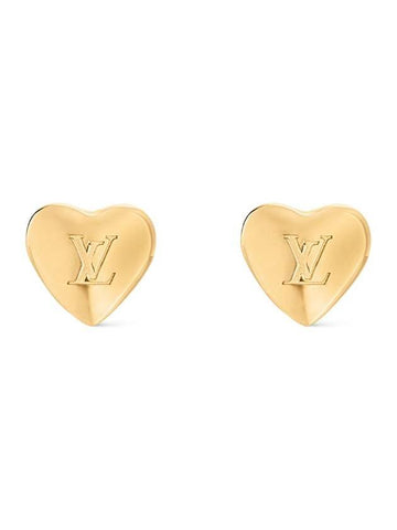 LV Heart Earrings Gold - LOUIS VUITTON - BALAAN 1