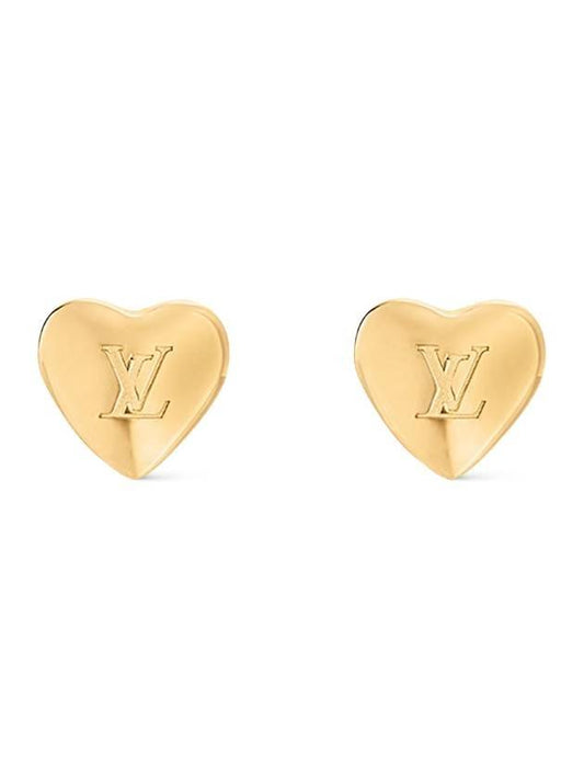 LV Heart Earrings Gold - LOUIS VUITTON - BALAAN 1