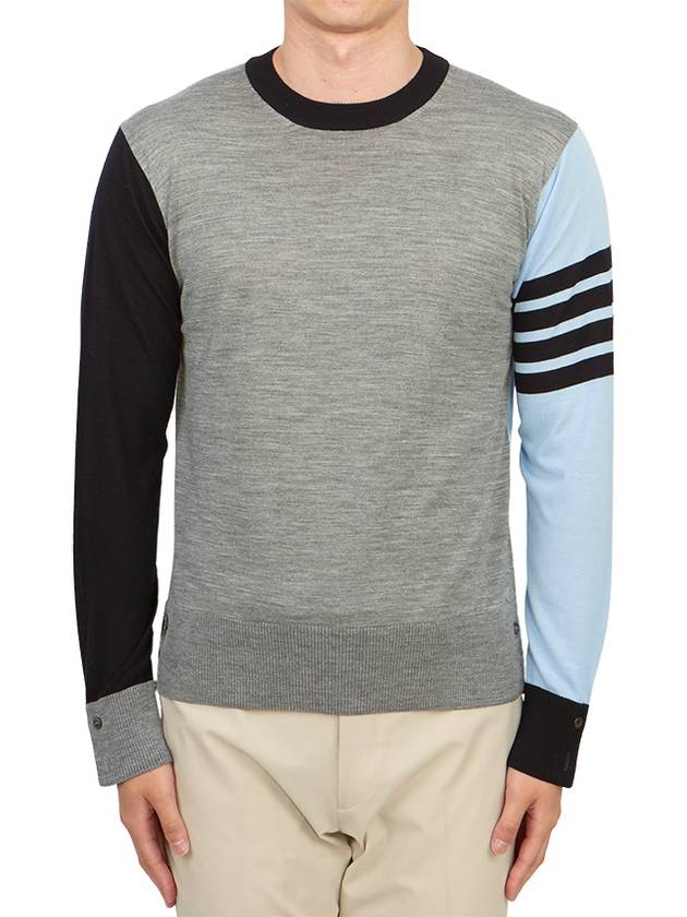 Classic 4 Bar Merino Wool Knit Top Grey - THOM BROWNE - BALAAN 2