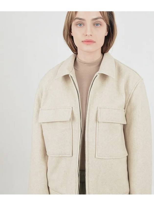 Chester Wool Trucker Jacket Ivory - CHANCE'S NOI - BALAAN 8