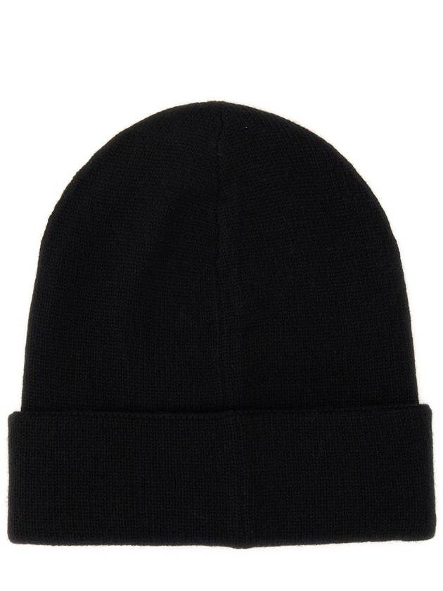 Embroidered Logo Cashmere Beanie Black - ALEXANDER MCQUEEN - BALAAN 3