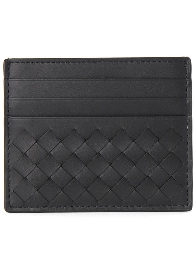 Men's Intrecciato Card Wallet Black - BOTTEGA VENETA - BALAAN 3