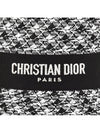 D-Bobby Houndstooth Large Straw Bucket Hat White Black - DIOR - BALAAN 6