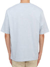 Small Heart Logo Boxy Fit Short Sleeve T-Shirt Light Blue - AMI - BALAAN 4