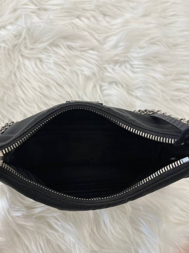 Daol Merchant Store Tesuto Chain Strap Hobo Bag Black 1BH204 Condition A - PRADA - BALAAN 9