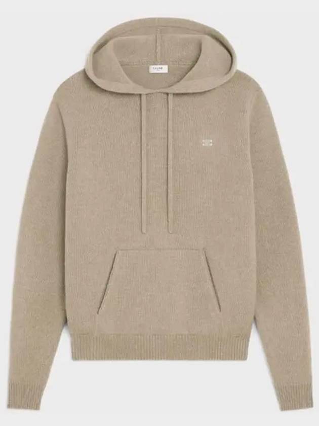 Triomphe Wool Cashmere Hoodie Beige - CELINE - BALAAN 2