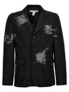 Painting Effect Single Blazer Jacket Black - COMME DES GARCONS - BALAAN 2