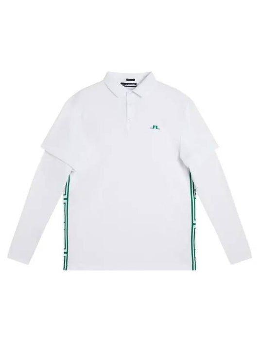 Liam Regular Fit Long Sleeve Polo Shirt White - J.LINDEBERG - BALAAN 1