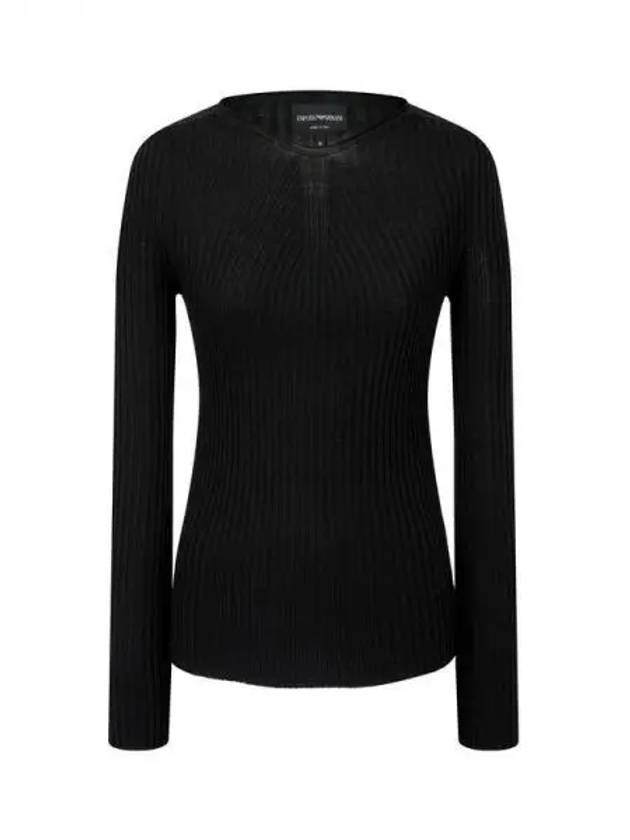 Women s Chunky Ribbed Slim Sweater Black 270414 - EMPORIO ARMANI - BALAAN 1