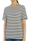 Levant Modern Striped Short Sleeve T-Shirt Black - SAINT JAMES - BALAAN 8