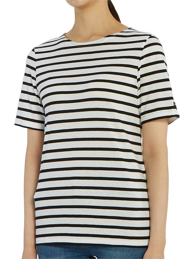 Levant Modern Striped Short Sleeve T-Shirt Black - SAINT JAMES - BALAAN 8