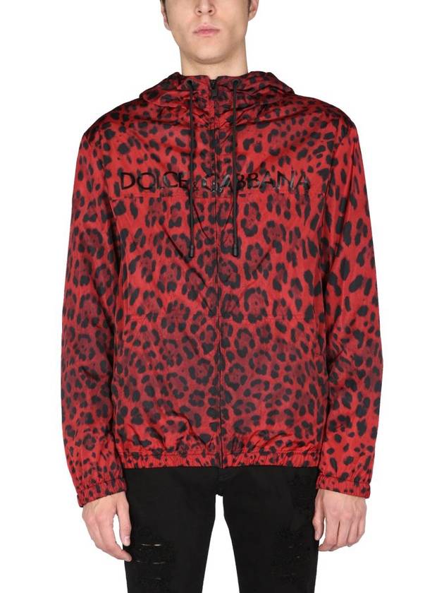 animal print hooded zip-up red - DOLCE&GABBANA - BALAAN 2