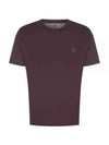 Logo Short Sleeve T-shirt Purple - BRUNELLO CUCINELLI - BALAAN 2
