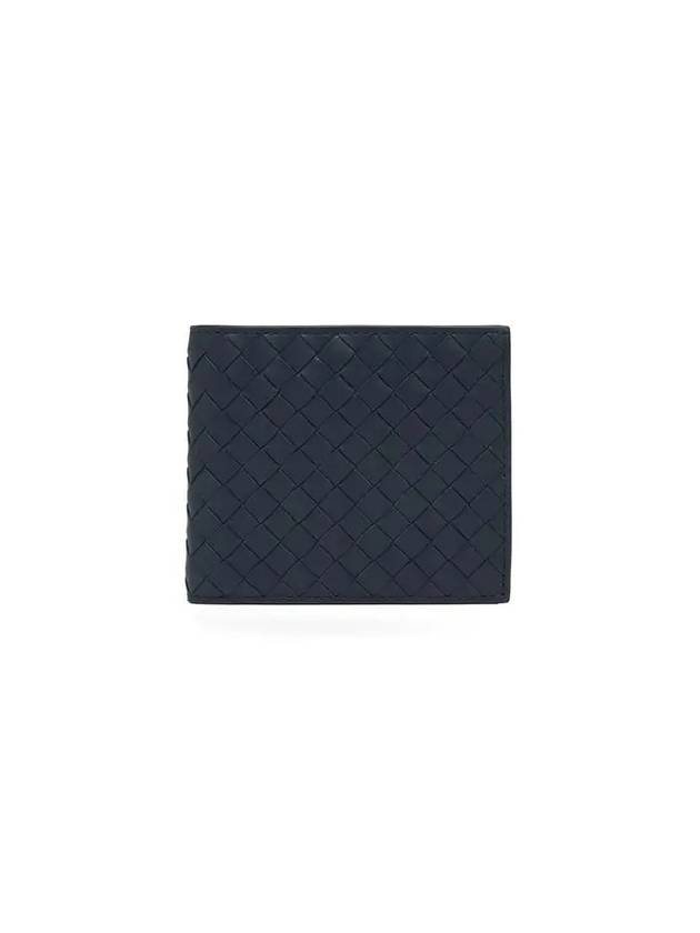 Intrecciato Calf Leather Half Wallet Navy - BOTTEGA VENETA - BALAAN 2