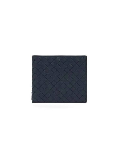 Intrecciato Calf Leather Half Wallet Navy - BOTTEGA VENETA - BALAAN 2