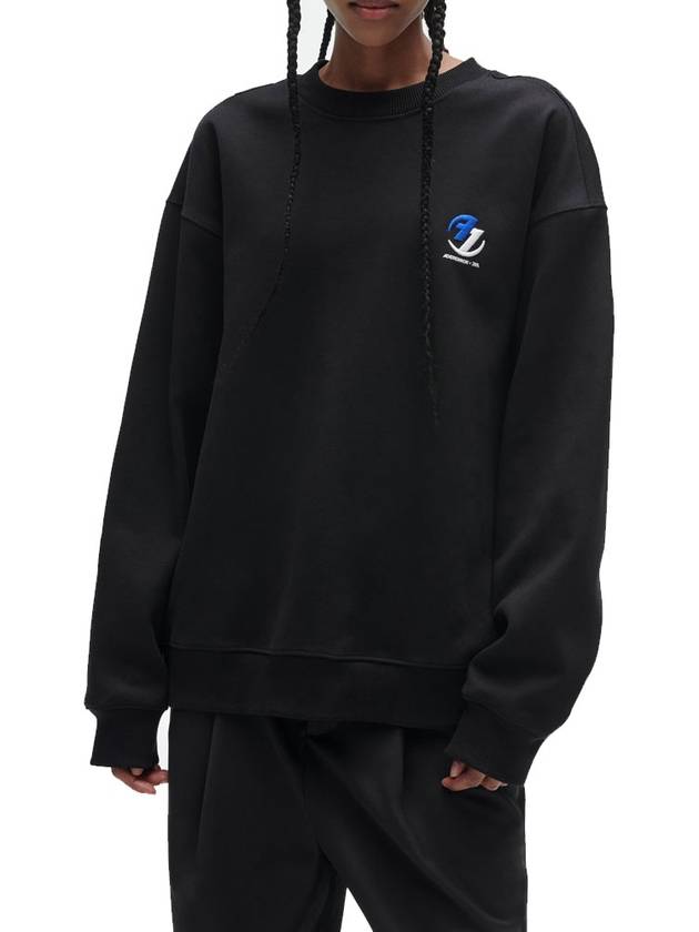 Embroidered Logo Oversized Sweatshirt Black - ADER ERROR - BALAAN 6