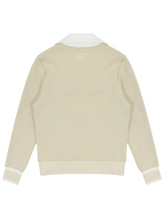 Drew Color Scheme Yokoeri Half Zip Up Sweatshirt DF41LT01BEIGE - DRUH GOLF - BALAAN 2