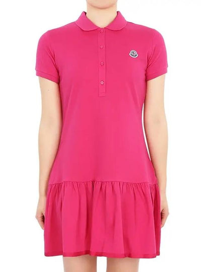 Kids Logo Patch PK One Piece Hot Pink 8I00011 8496F 562 12 14A Adults can be worn - MONCLER - BALAAN 2