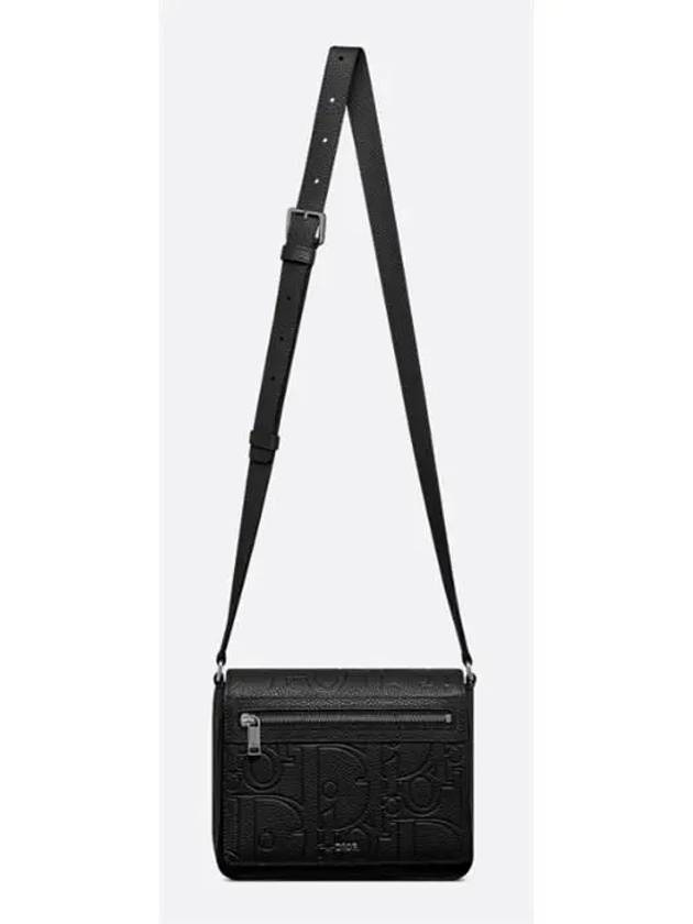 Flap Grained Calfskin Messenger Bag Black - DIOR - BALAAN 5