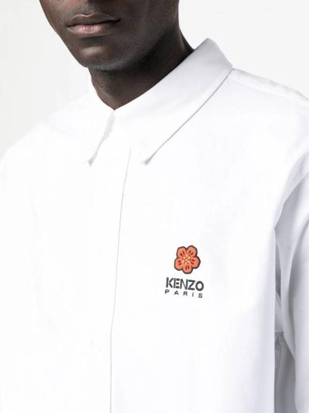 Boke Flower Crest Long Sleeve Shirt White - KENZO - BALAAN 6