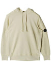 Men's Lens Wappen Knit Hoodie Beige - CP COMPANY - BALAAN 2