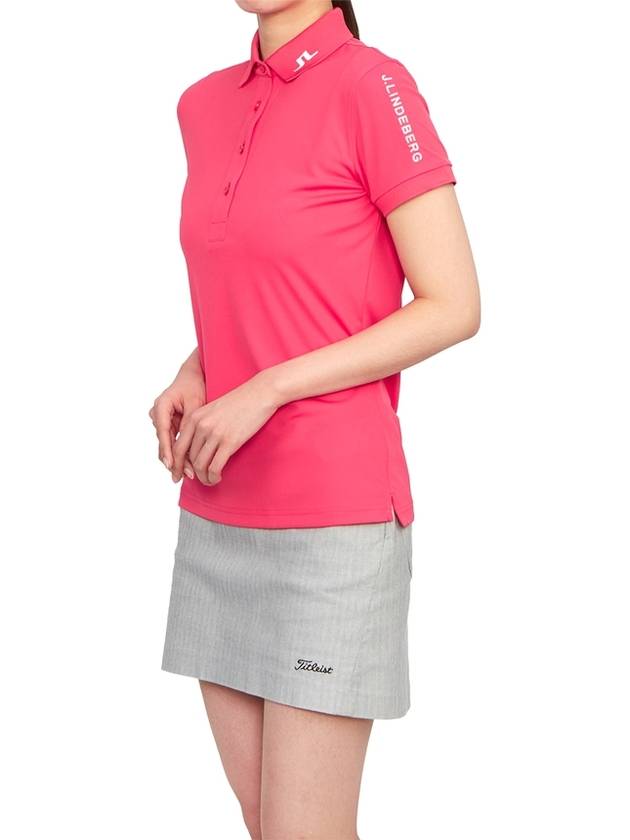 Tour Tech Short Sleeve PK Shirt Azalea - J.LINDEBERG - BALAAN 6