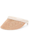 Marina Visor Hat Nougat Natural Logo - HELEN KAMINSKI - BALAAN 2