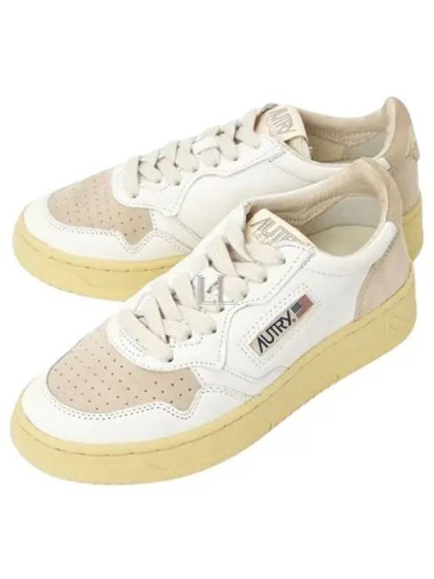 Medalist Beige Suede Low Top Sneakers White - AUTRY - BALAAN 2