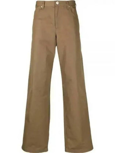 Pablo Cotton Straight Pants Khaki - ISABEL MARANT - BALAAN 2