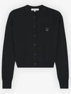 Bold Fox Head Patch Regular Cardigan Black - MAISON KITSUNE - BALAAN 2