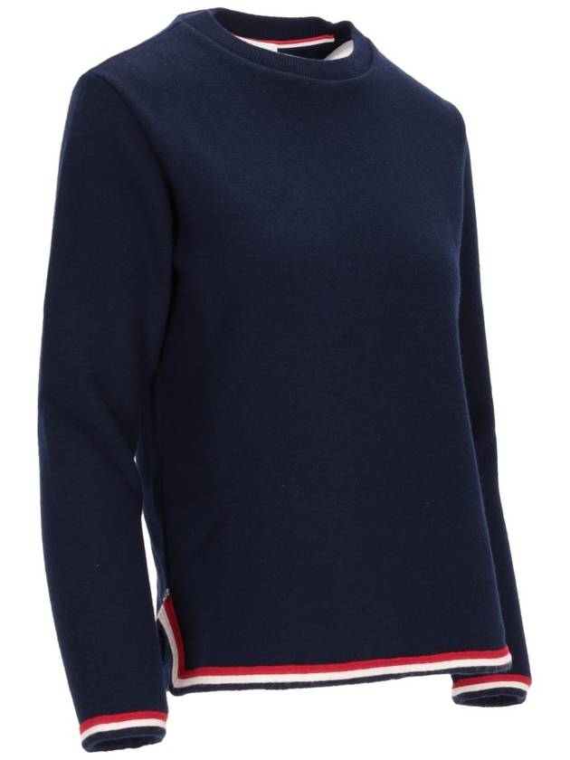 cashmere knit top navy - THOM BROWNE - BALAAN 4