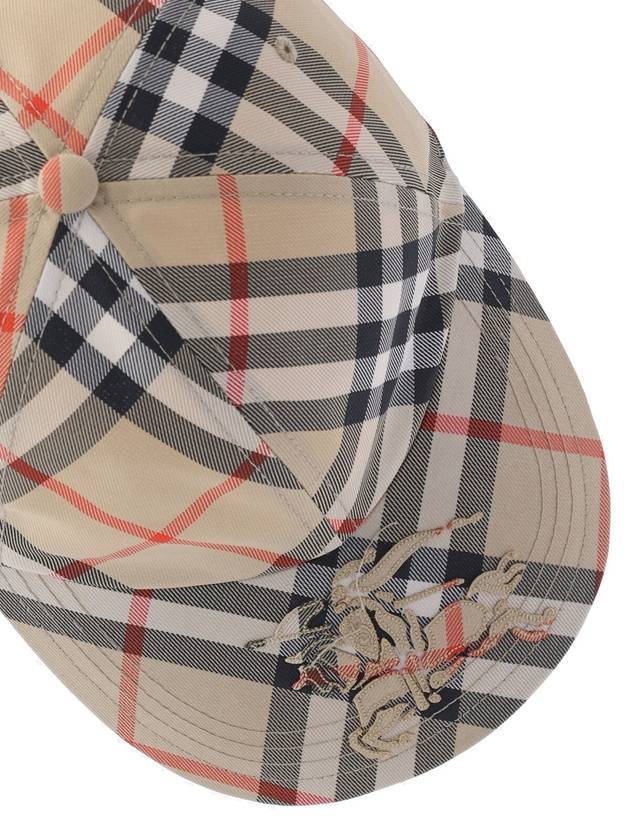 Log Check Ball Cap Beige - BURBERRY - BALAAN 4