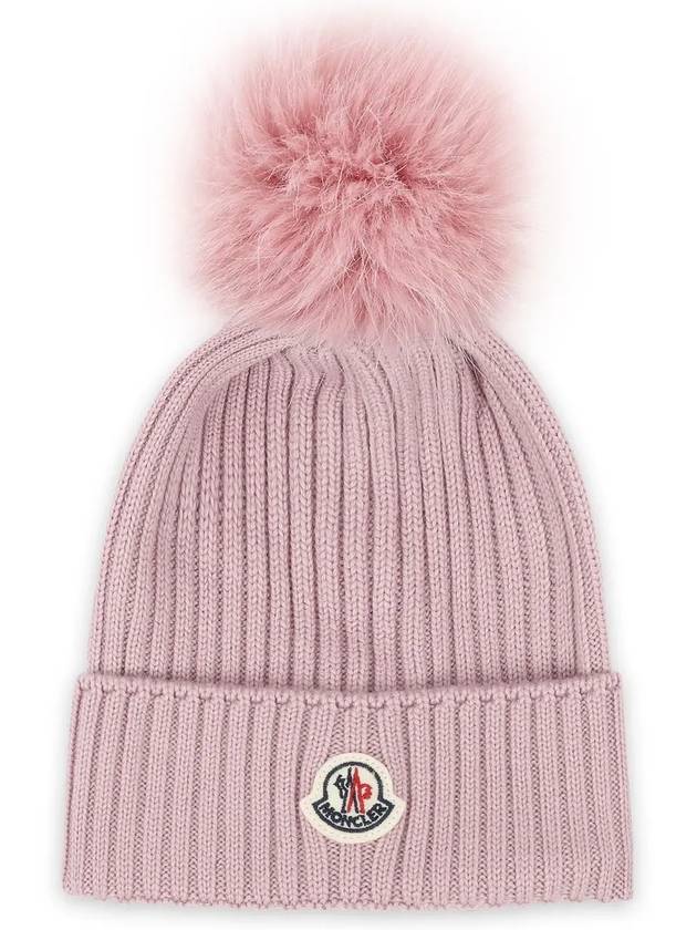 Kids Infant Pom Beanie Pink 3B00014 M1131 51A - MONCLER - BALAAN 3