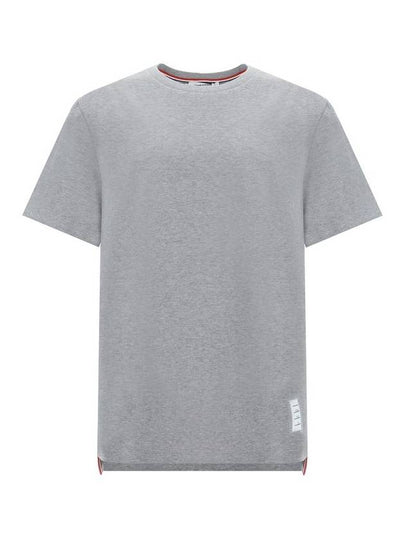 Men's Side Slit Relaxed Short Sleeve T-Shirt Light Grey - THOM BROWNE - BALAAN 2