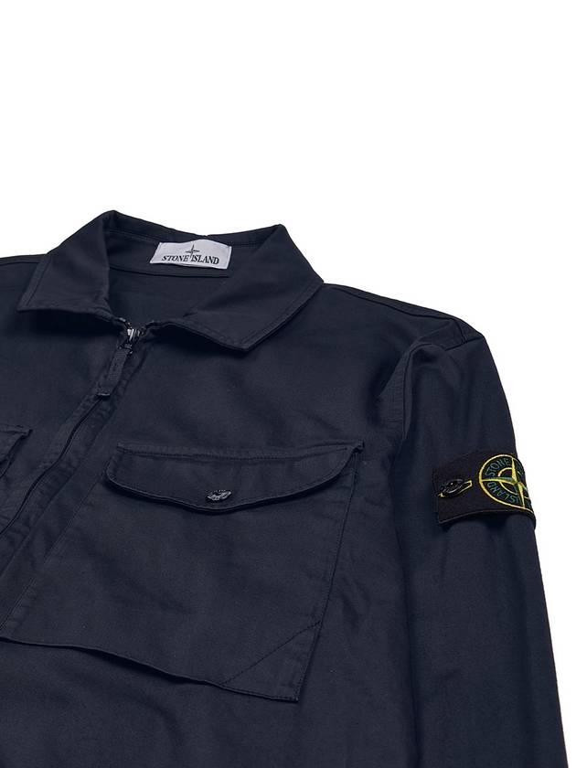 Compass Badge Zipped Jacket Orange Navy Blue - STONE ISLAND - BALAAN 8